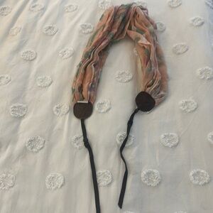 Pink floral camera strap scarf